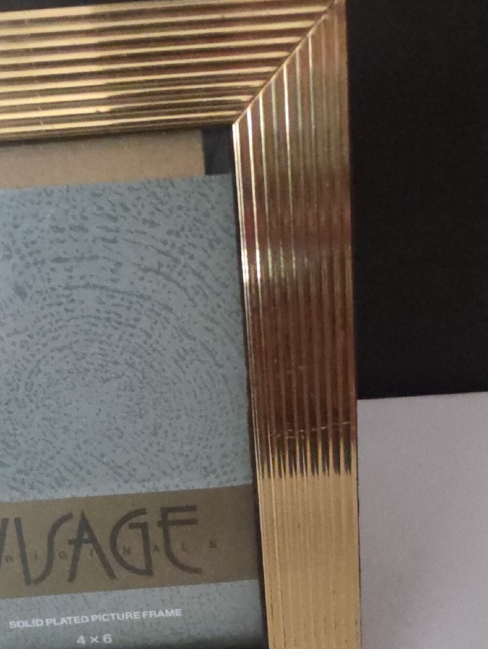 Sage Gold Ribbed Solid Plated Picture Frame - Picture 3 of 5